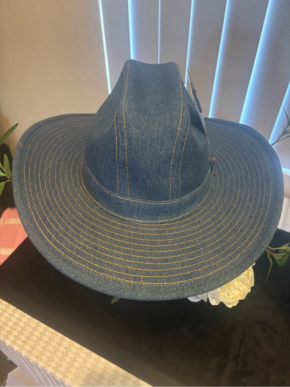 Levi's Denim Wide-Brim Hat - Dark Blue